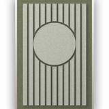 Panneau en feutre acoustique Sun Bend Fern avec cadre caisse blanc, détouré
