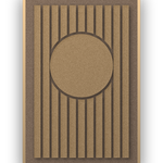Panneau en feutre acoustique Sun Bend Latte, cadre caisse naturel
