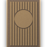 Panneau en feutre acoustique Sun Bend Latte, cadre caisse naturel