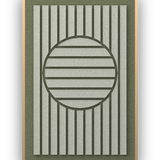 Panneau en feutre acoustique Sun Rings Fern, cadre caisse naturel