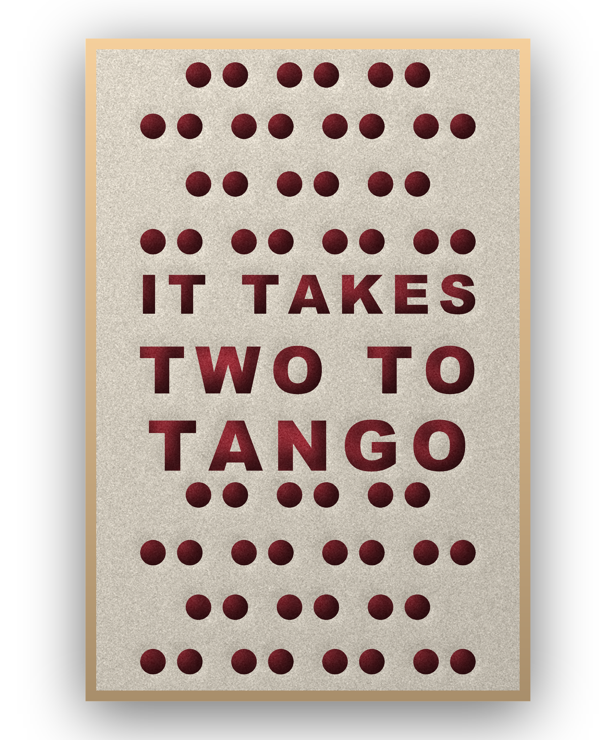 Tango akoestisch vilt paneel met blanke baklijst