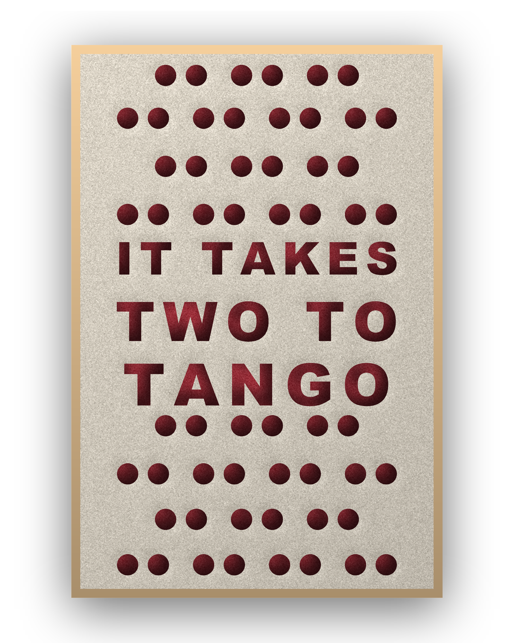Tango akoestisch vilt paneel met blanke baklijst