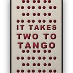 Tango akoestisch viltpaneel met zwarte baklijst, vrijstaand