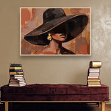 Terracotta Breath ambiance avec cadre en bois clair dans un intérieur de luxe moderne