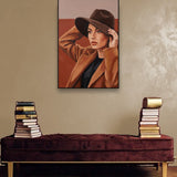 Terracotta Gaze sfeerbeeld met zwarte baklijst in moderne luxe interieur