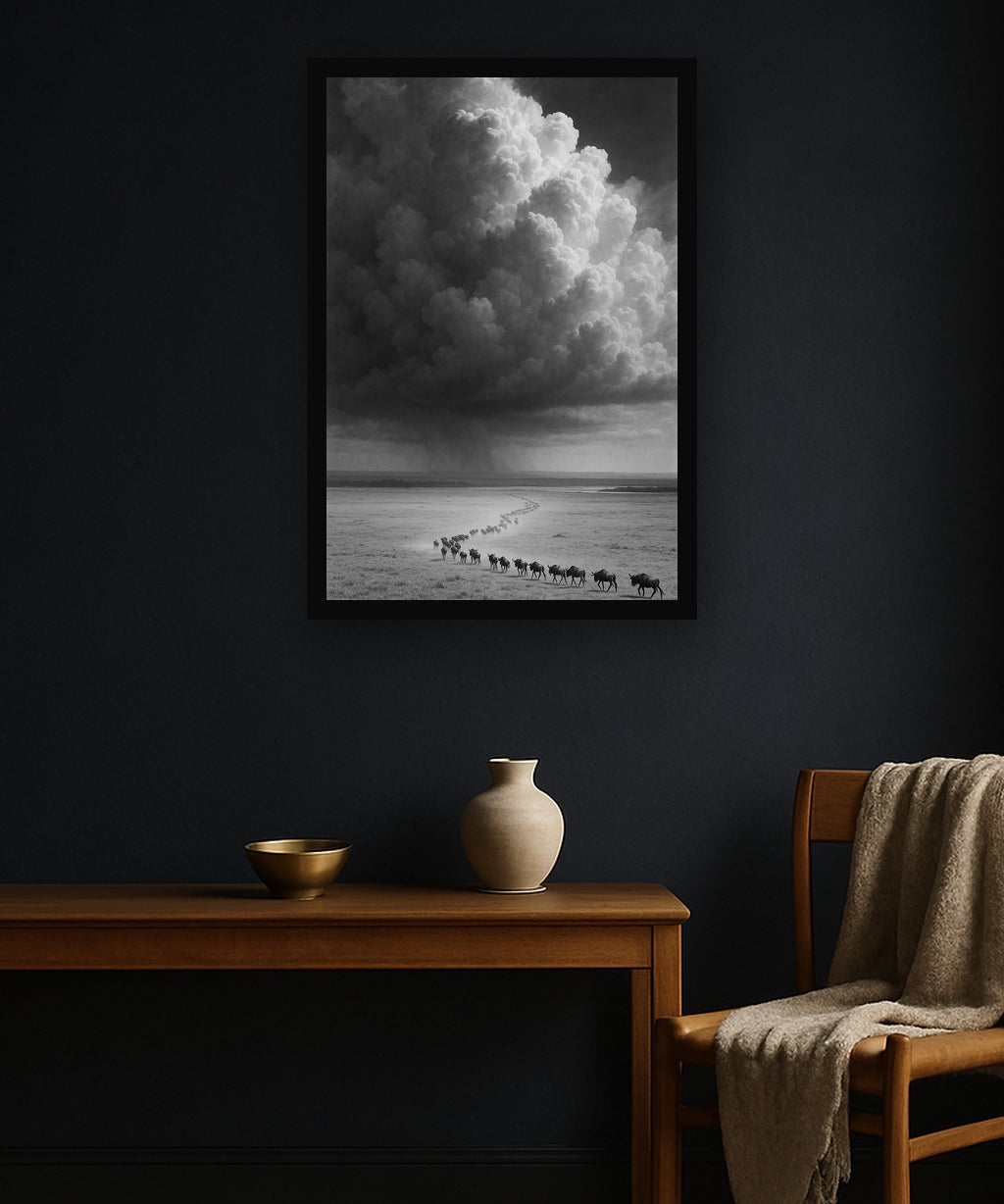 The Crossing interieur mockup met zwarte lijst