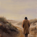 The Long Walk - eenzame wandelaar in de duinen, Wandkraft