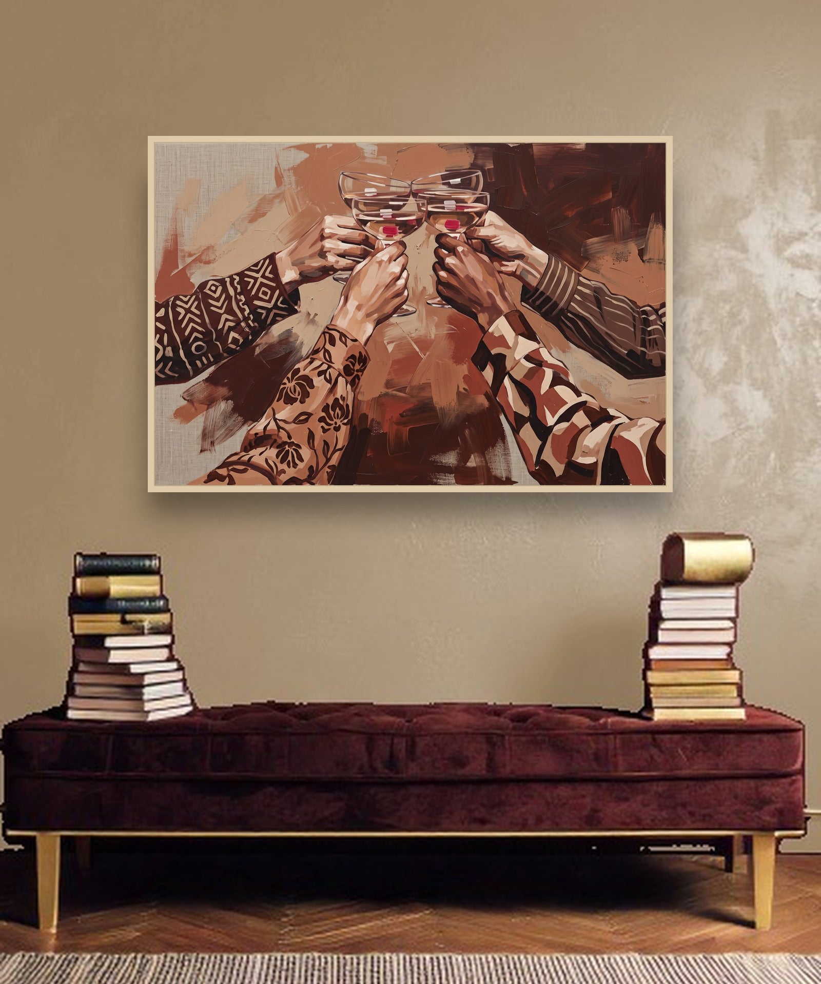 The Toast sfeerbeeld met blanke houten lijst in moderne luxe interieur