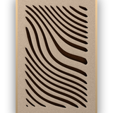 Tidal Stripes akoestisch viltpaneel met blanke baklijst, vrijstaand