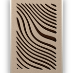 Tidal Stripes akoestisch viltpaneel met witte baklijst, vrijstaand