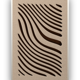 Tidal Stripes akoestisch viltpaneel met witte baklijst, vrijstaand