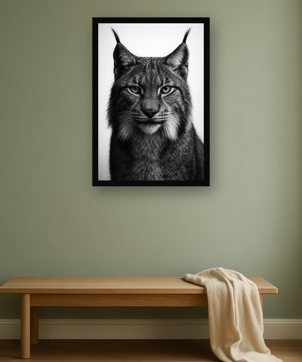 Tufted Light interieur mockup met zwarte lijst