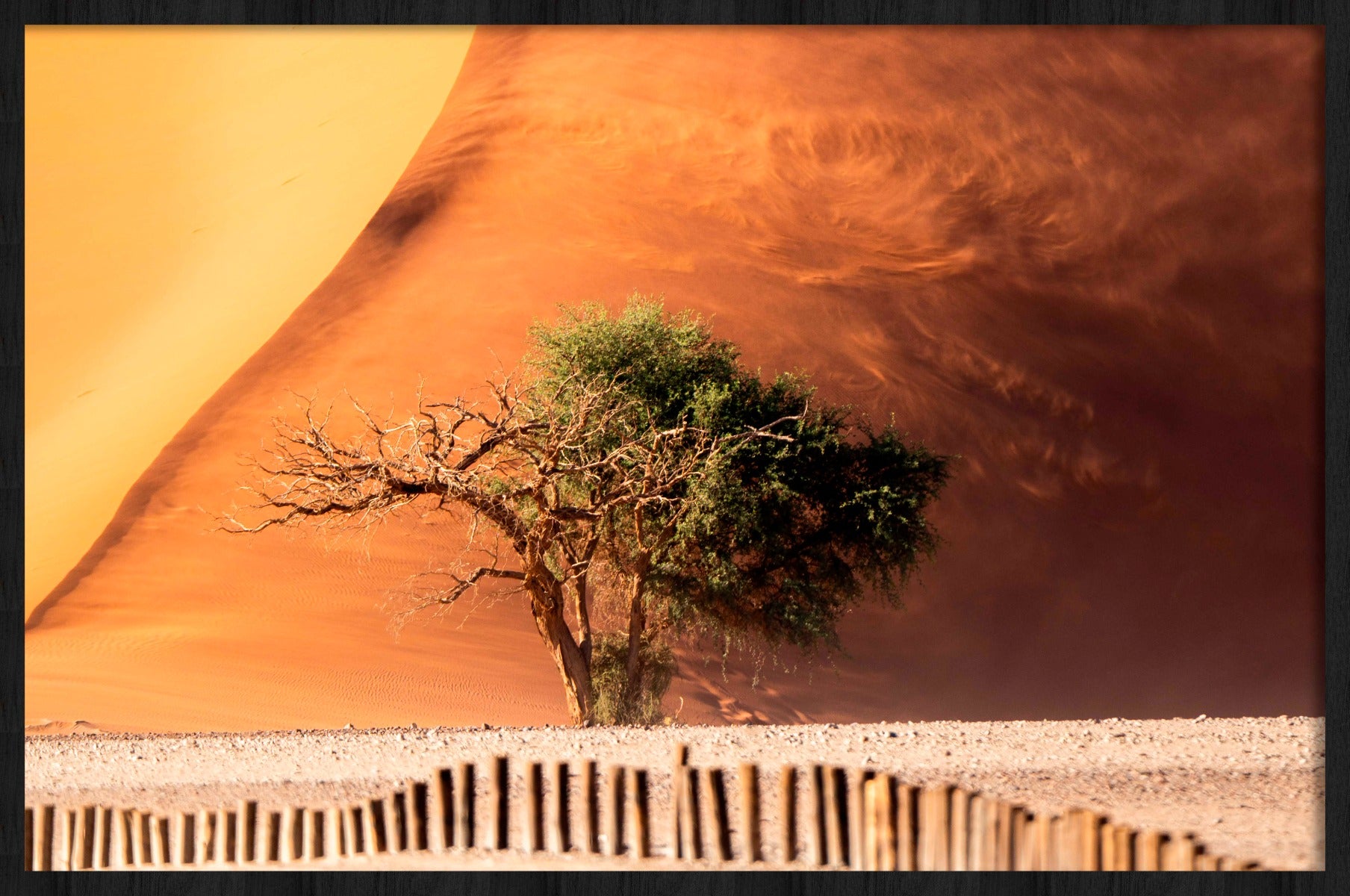 Desert Fury Walldecoration Wandkraft 148x98 cm Baklijst Zwart