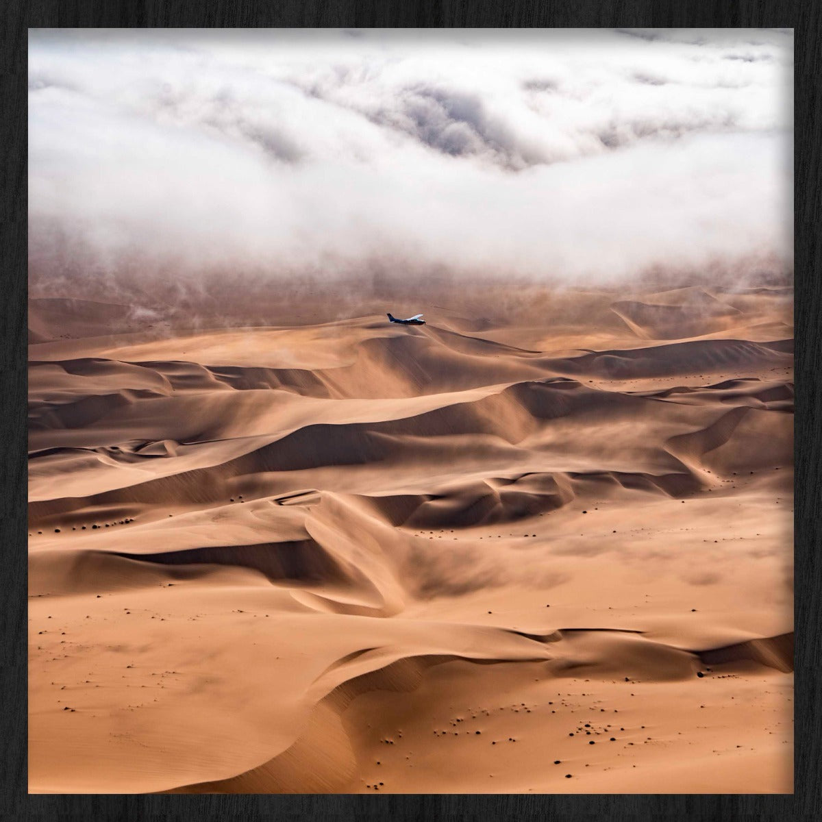 Skyborne Sands Walldecoration Wandkraft 74x74 cm Baklijst Zwart