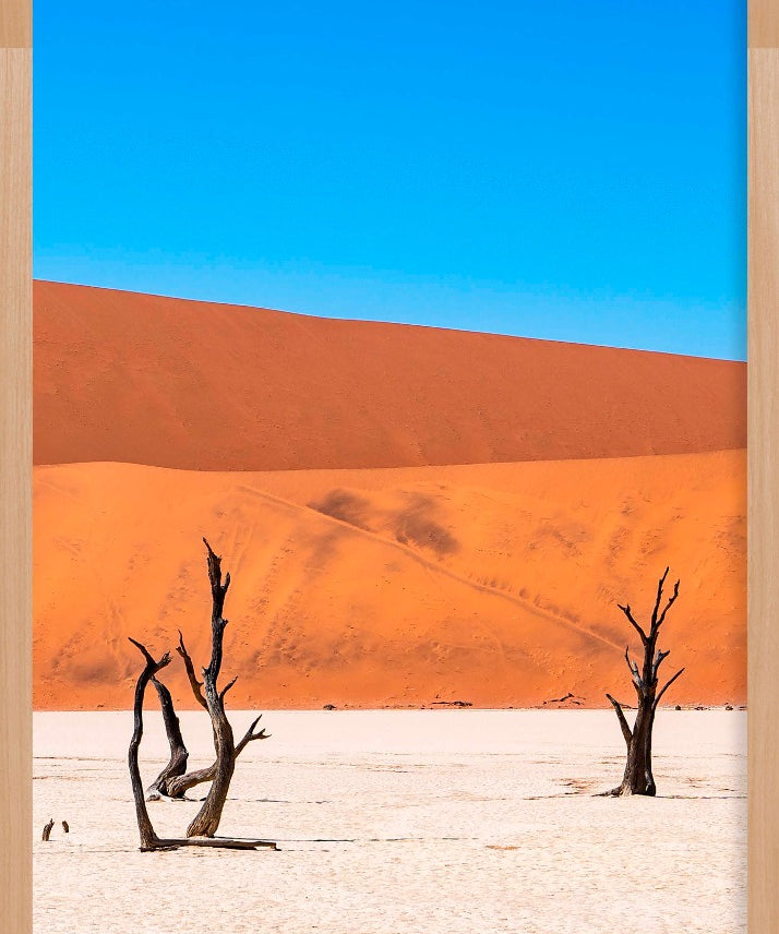 Dual Sentinels Walldecoration Wandkraft 70x118 cm Baklijst Blank