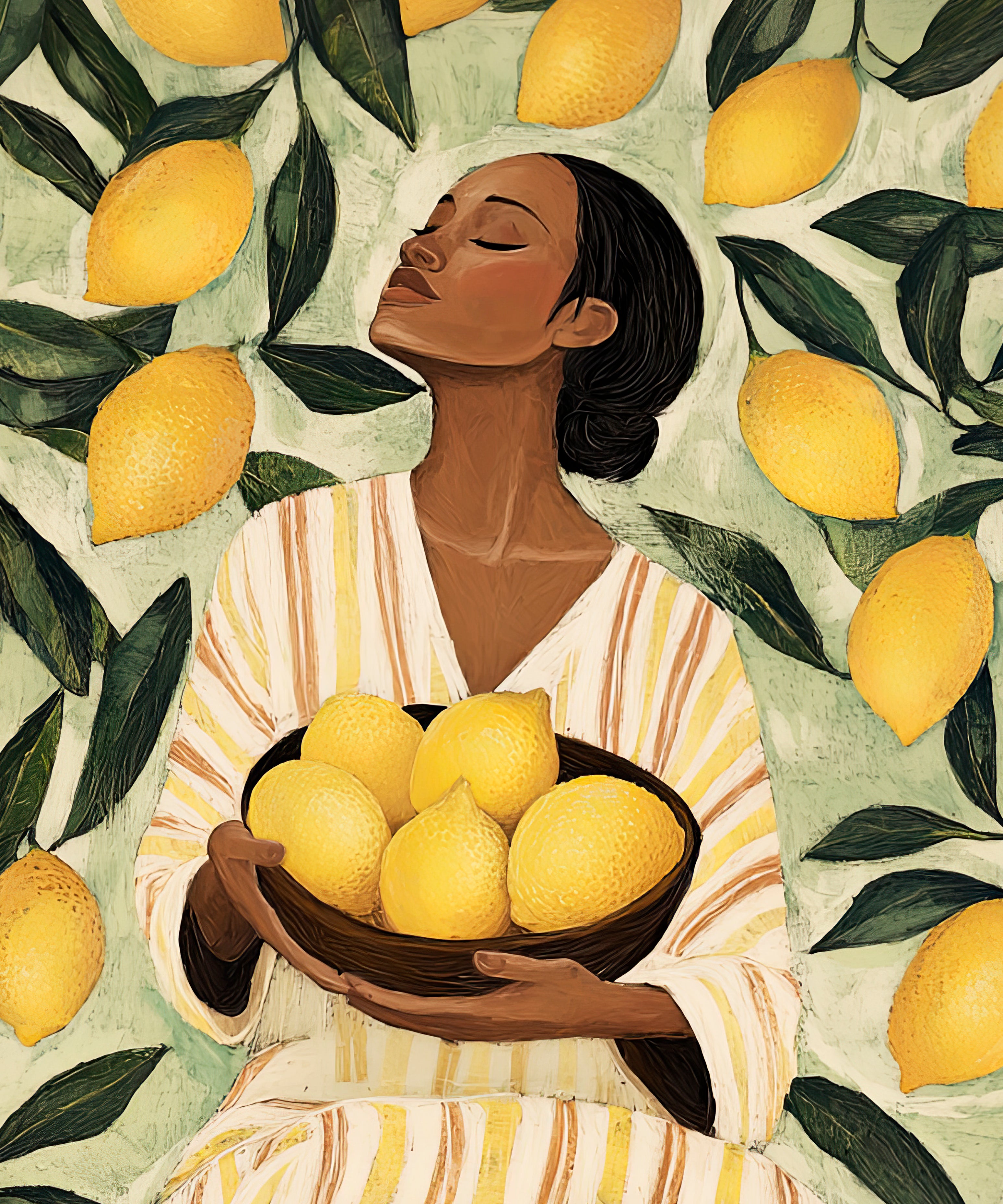 Citrus Serenity Walldecoration Wandkraft Canvas 40x60 cm Flat on the Wall