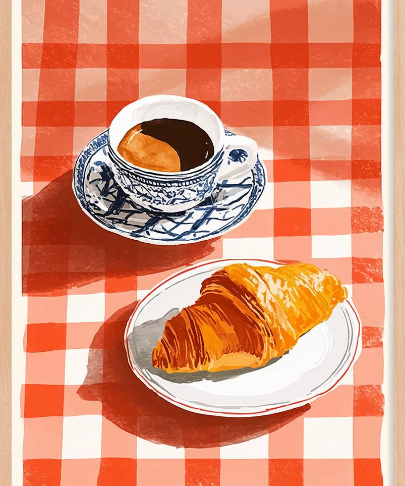Coffee date Walldecoration Wandkraft 30x40 cm Lijst Blank