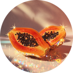 Discoball Papaya Walldecoration Wandkraft 40x40