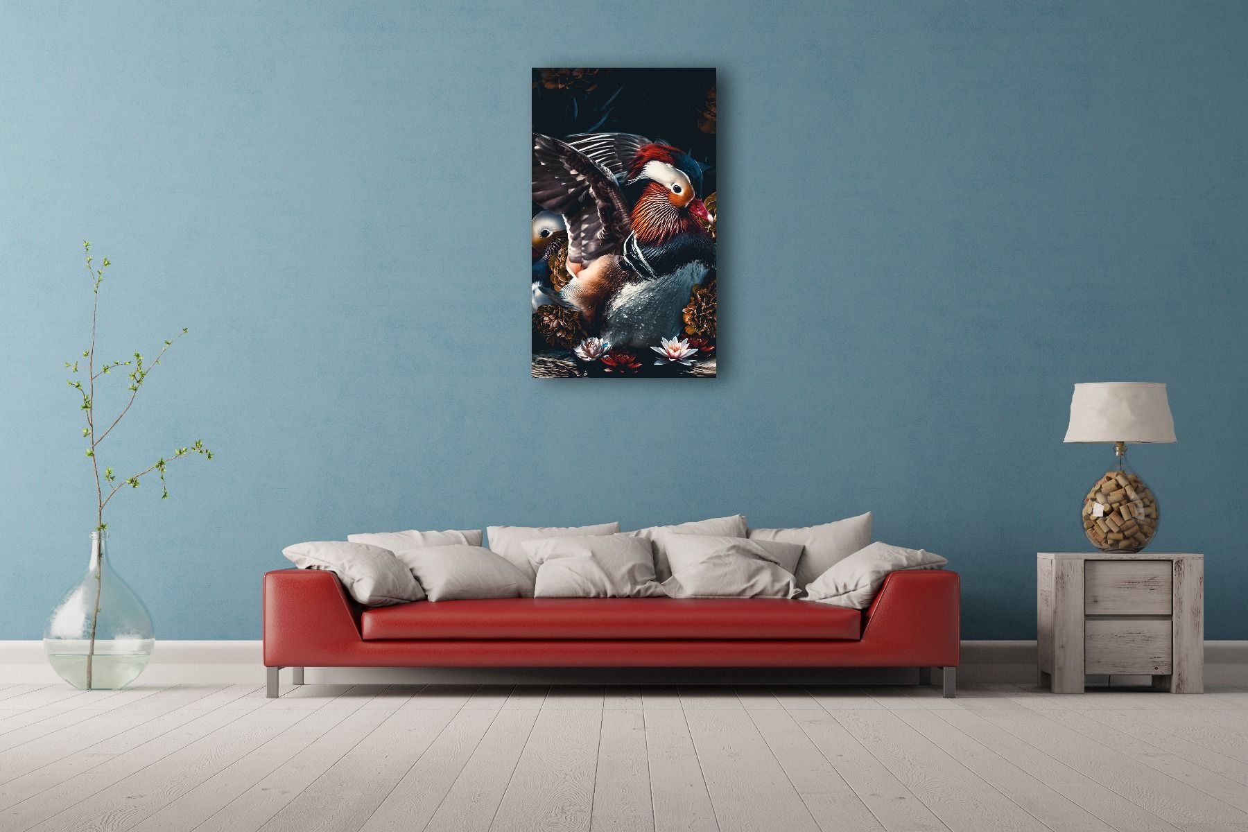 Mandarin Ducks Walldecoration Wandkraft