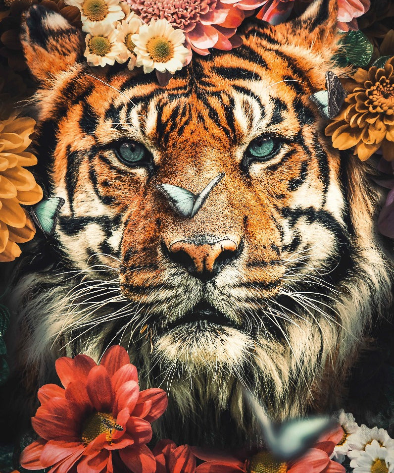 Tiger Walldecoration Wandkraft 70x118 cm