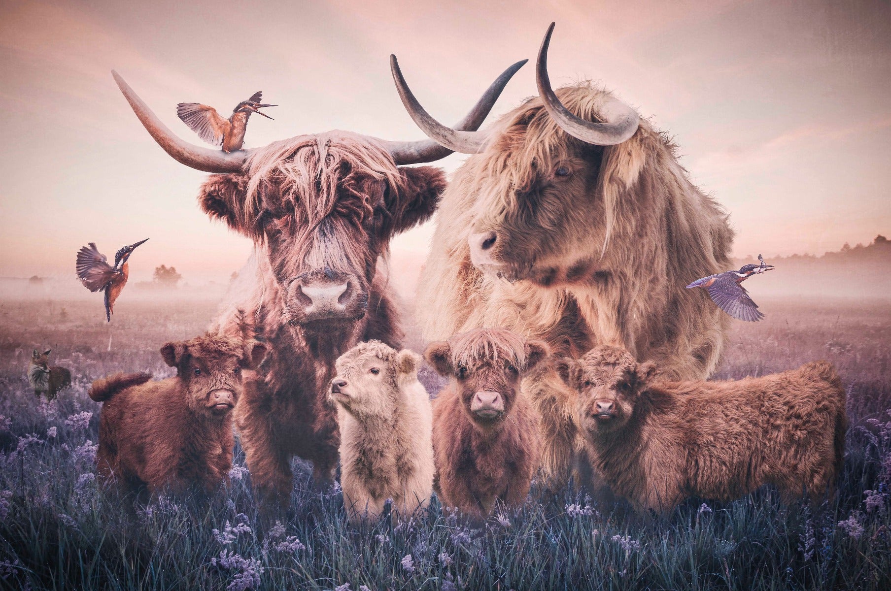 Highlander Family Walldecoration Wandkraft 118x70 cm