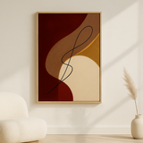 Velvet Silence van Wandkraft op canvas in blanke baklijst, in een licht Scandinavisch interieur.
