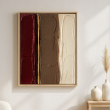 Velvet Silence van Wandkraft op canvas in blanke baklijst, in een licht Scandinavisch interieur.