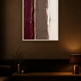 Velvet Silence van Wandkraft op canvas in blanke baklijst, in een verfijnd dark-luxury interieur.