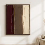 Velvet Silence van Wandkraft op canvas in wenge baklijst, in een licht Scandinavisch interieur.