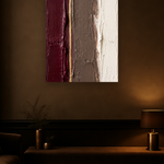 Velvet Silence van Wandkraft op canvas zonder lijst, vlak aan de muur, in een verfijnd dark-luxury interieur.