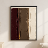 Velvet Silence van Wandkraft op canvas in zwarte baklijst, in een licht Scandinavisch interieur.