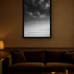 White Passage interieur mockup met zwarte lijst
