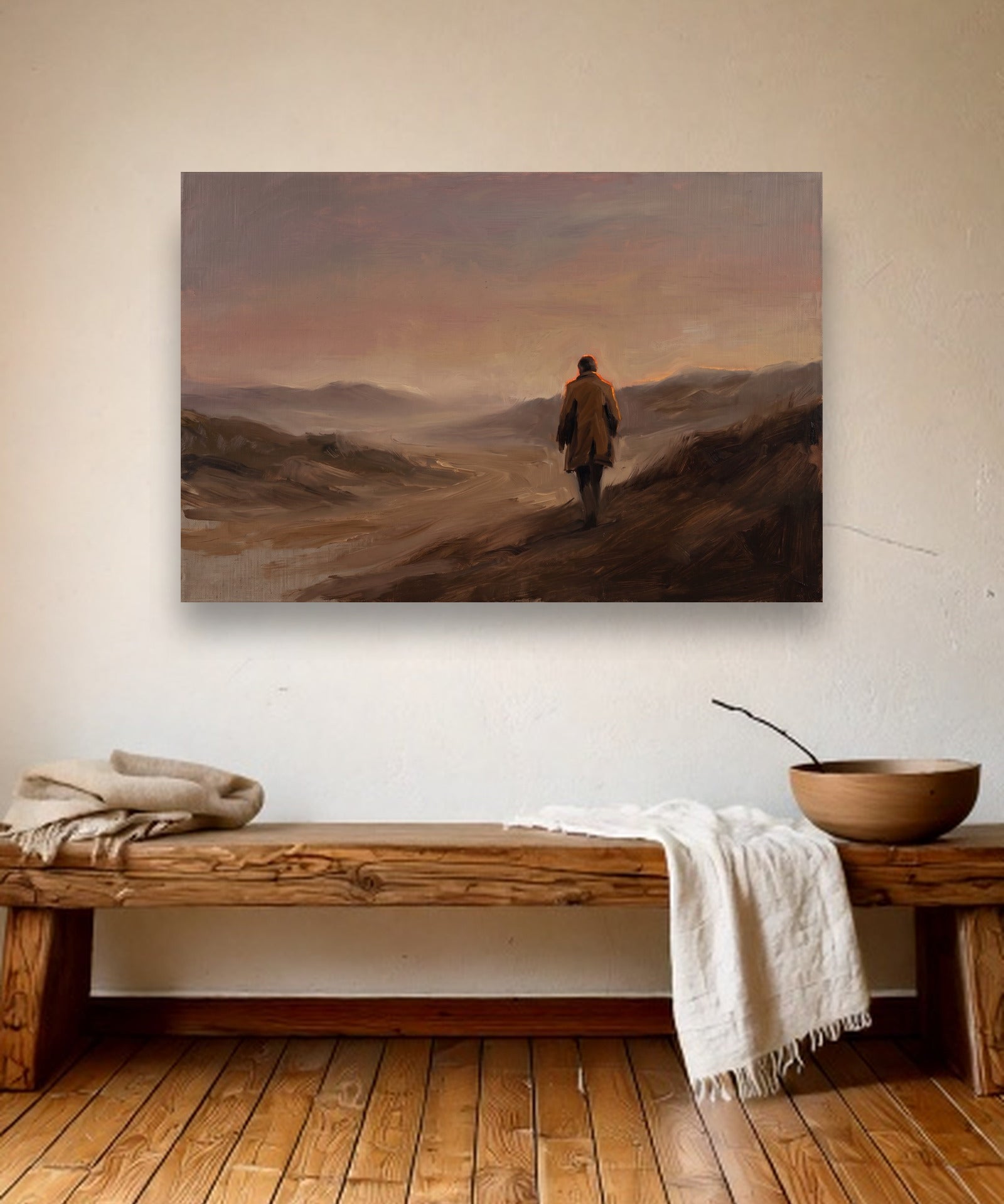 Windswept Path sfeerbeeld zonder lijst in landelijk interieur