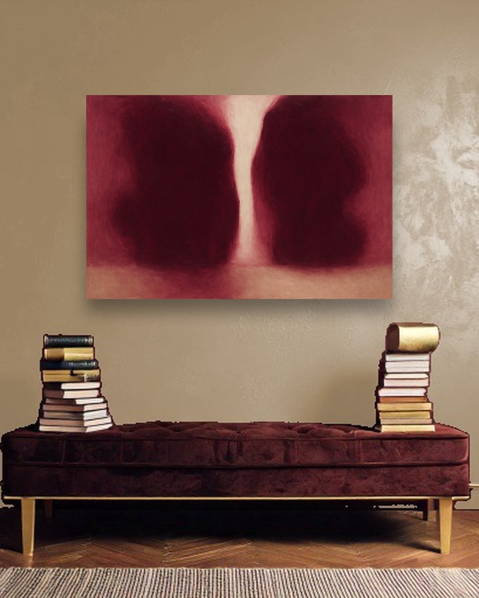 Wine Shadow ambiance sans cadre dans un intérieur de luxe moderne