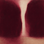 Wine Shadow - abstract bordeauxrood kunstwerk wanddecoratie