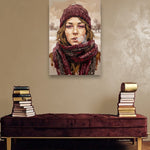Winter's Breath Stimmungsbild ohne Rahmen im modernen Interieur