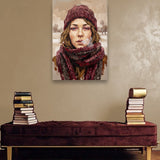 Winter's Breath Stimmungsbild ohne Rahmen im modernen Interieur