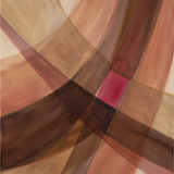 Woven Light - abstract kleurweefsel in roze en bruin, Wandkraft